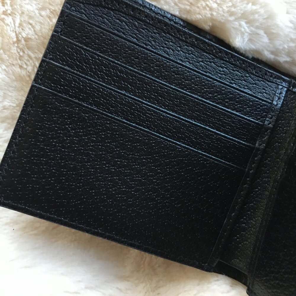 Gucci Ophidia Bi-fold Wallet in Black Leather with Green/Red Web stripe - Picture 5 of 10